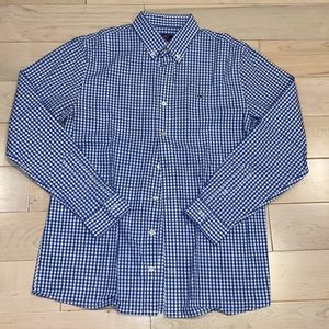 Vineyard vines boys cotton blue white dress shirt 18